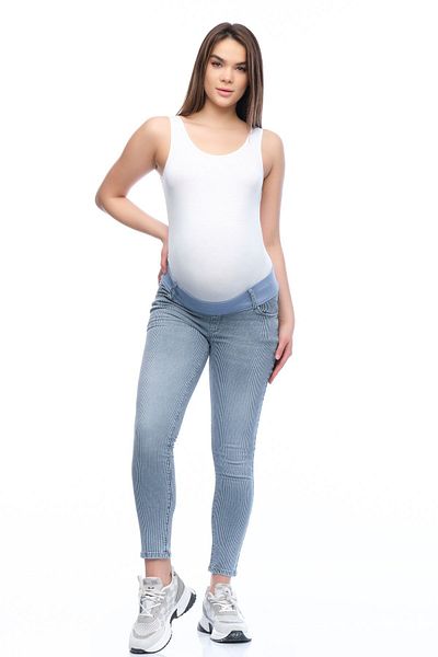 BUSA Jean de Maternitate cu dungi Skinny Blue
