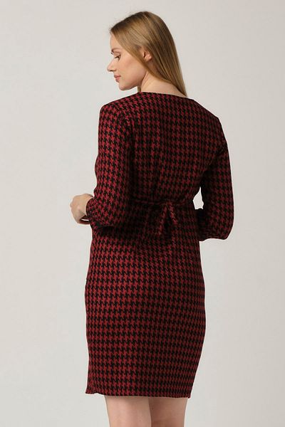 BUSA Rochie Mini cu Siret Cu Motiv De Maternitate Rosu Claret