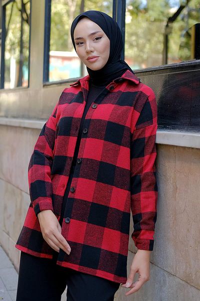 hafsamina Classic Lumberjack Shirt Red HM2272