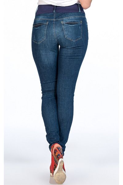BUSA Blugi de maternitate cu talie înaltă Skinny Blue