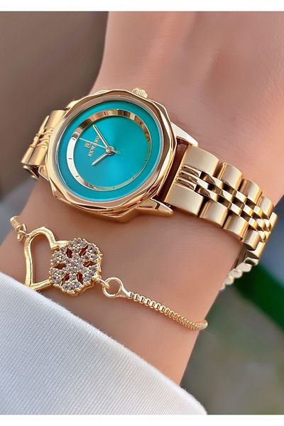 Reward Brand Gold Color Steel Cord Women's Wristwatch - Bracelet Gift