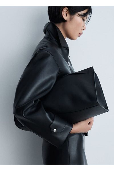 MANGO Woman Fur Collar Detachable Jacket