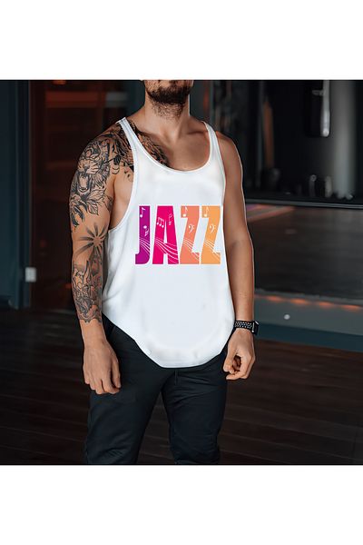 CDA White Jazz Gym Tank Top - Sports Tank Top