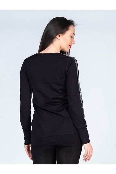 BUSA Bluza Maternitate mânecă Dunga Model Negru