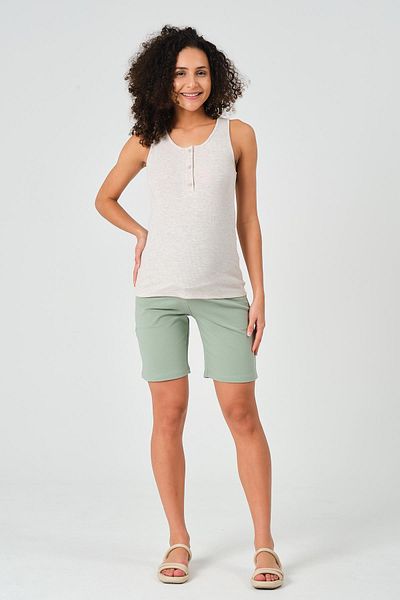 BUSA Tricou cu mânecă zero pentru camisole de maternitate Bej