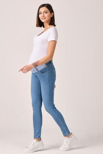 BUSA Blugi skinny skinny albaștri - Suport abdominal pentru partea inferioară a sarcinii