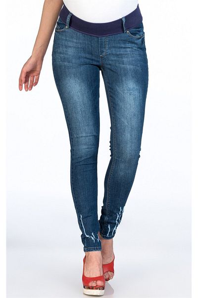 BUSA Blugi de maternitate cu talie înaltă Skinny Blue