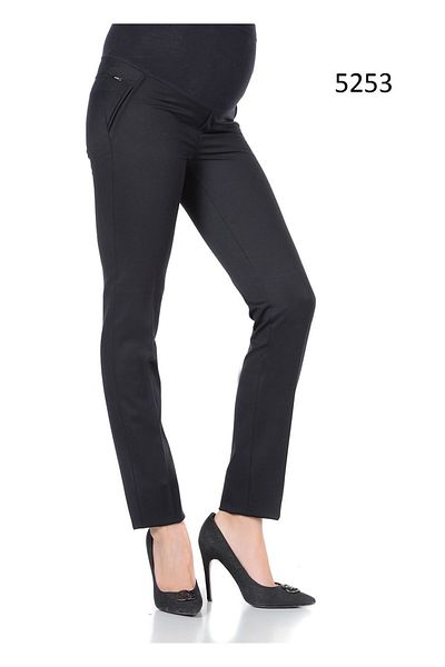 BUSA Pregnant Gabardine Trousers Straight Leg Navy Blue