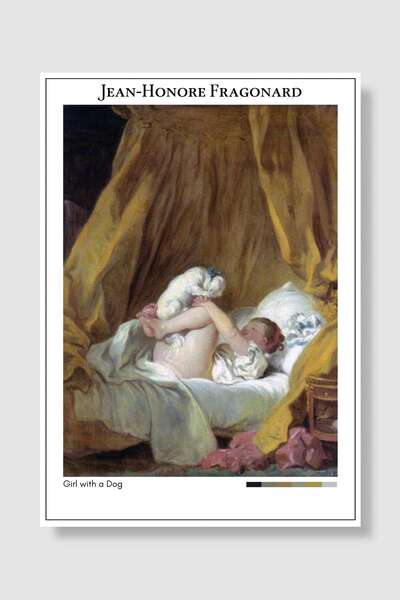 kubdekor Jean-Honore Fragonard Girl with a Dog Poster