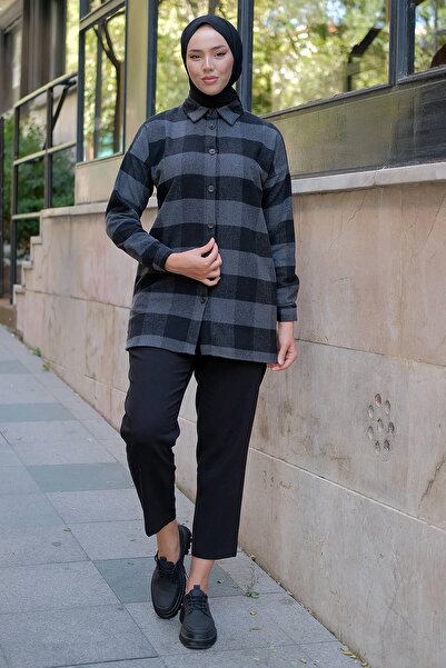 hafsamina Classic Lumberjack Shirt Smoked HM2272
