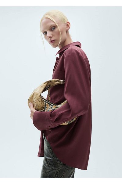 MANGO Woman Modalhemd mit Taschen