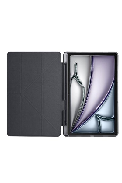 TEKNETSTORE İpad Air 11" M3 (2025) / M2 (2024) / Air 10.9" (2022/2020) Kılıf Kalem Şarj Bölümü Uyku Modu Standlı