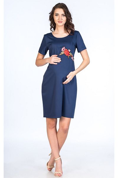 BUSA Rochie casual cu sireturi pentru gravida Albastru bleumarin