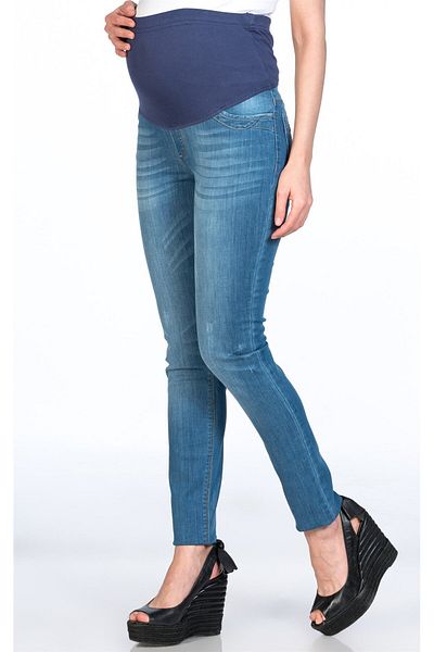 BUSA Blugi de maternitate Skinny (MĂRIME MARE) Albastru