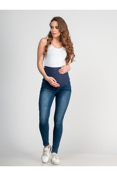 BUSA Maternitate Skinny Jean Blue - Rib înalt
