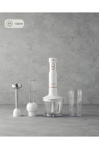 English Home Mbs 3001 - White and Copper Mini Blender Set with 4 Blades