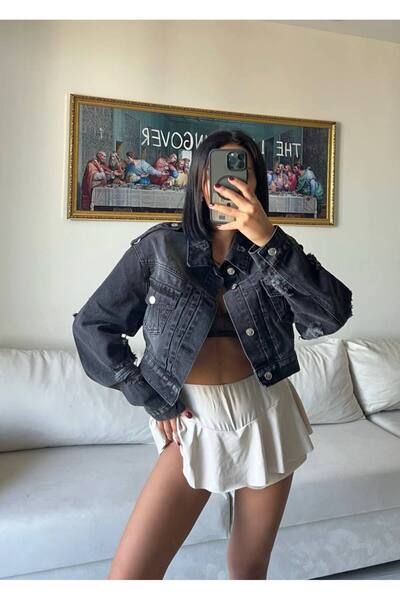 DENİKK Trend LASER WASHED kratka traper jakna