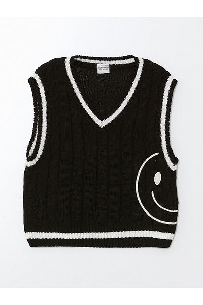 LC Waikiki LCW Kids Schwarzer Freundschafts-Wärmepullover