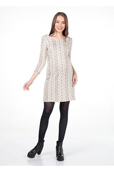 BUSA Καθημερινό φόρεμα εγκυμοσύνης Houndstooth με μοτίβο σανίδας καφέ