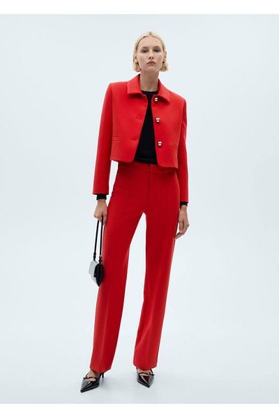 MANGO Woman Geknöpfte, verkürzte Jacke
