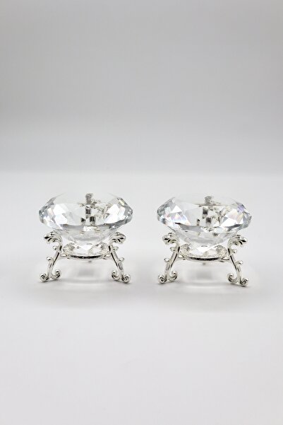 Yenici Aksesuar Lüks pramit gümüş yüzük yükselti 2’li