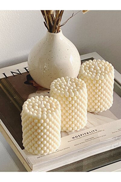 homeartplus Silindir bubble Mum dekoratif kokulu 3 adet