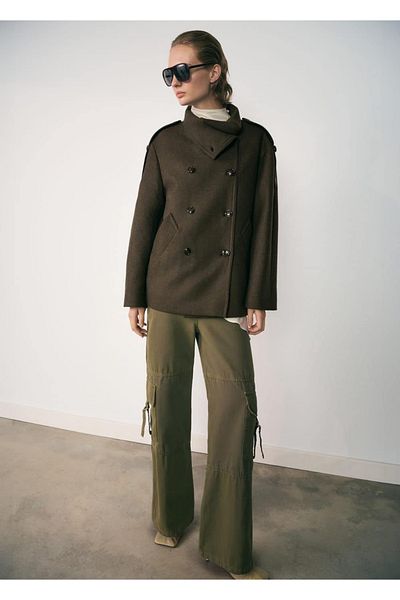 MANGO Woman Double-breasted wool coat