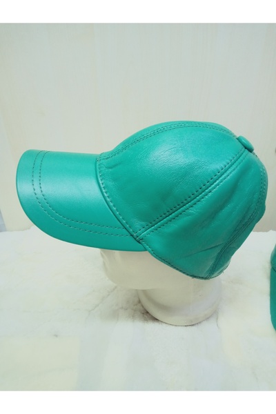 hoaryage Unisex Γνήσιο καπέλο μπέιζμπολ από δέρμα αρνιού