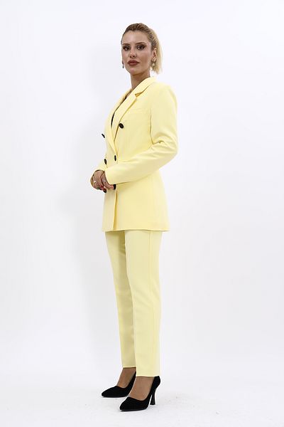 ÖNDER ÖZSOY Blazer Jacket & Tube Leg Trousers Set-yellow