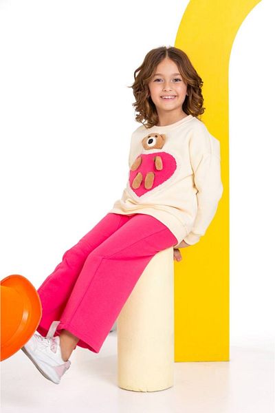 tunays shopping Oversize Girl's Suit with Teddy Bear New Model