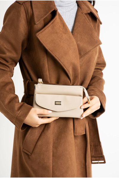 eflanmoda Sanmorris Beige Handbag - Wallet Design