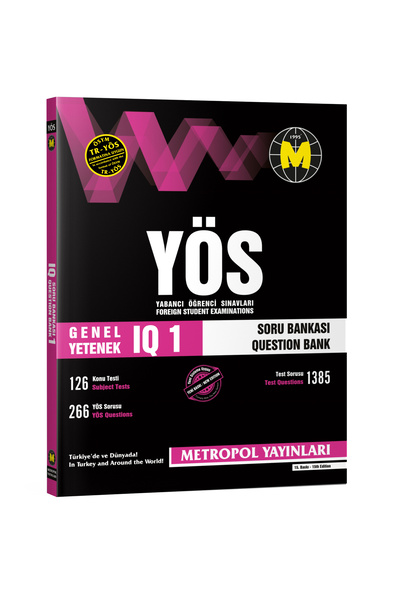 Metropol Yayınları TR-YÖS GENEL YETENEK (IQ) SORU BANKASI-1