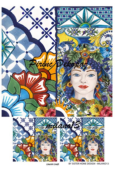 LİNEART طلاء نحاسي من سلسلة ميلانو - 29x42 سم، رقم: MILANO13