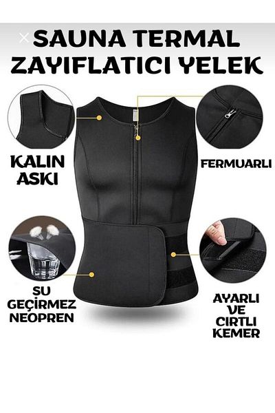 Ankaflex Unisex Fat Burning Thermal Jacket - Adjustable Size, Insulated Sauna Corset
