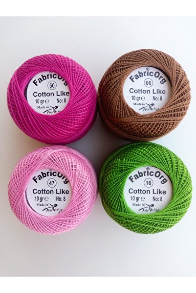 fabricorg Cotton Like Etamine-cross-stitch 4-Piece Thread Set (10 GR-NO.8)