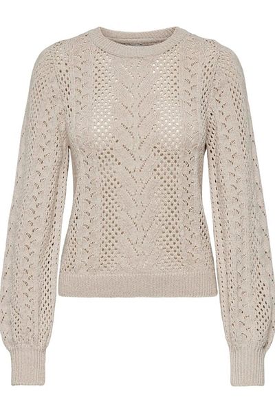 ONLY Onlmary Life Ls Glitter O-Neck Knt Cream 15328505