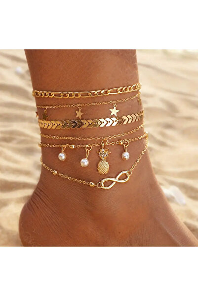 Genel Markalar Ananas Inci Halhal 5 Adet / Takım