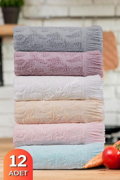 Meslina Home 30x50cm 12 Pieces Kitchen Towels| Drying Cloth| Hand Towel