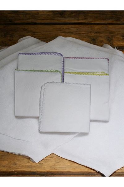 Ekebaby Luxury Combed Cotton Handkerchief 10 Pack 28X28 cm
