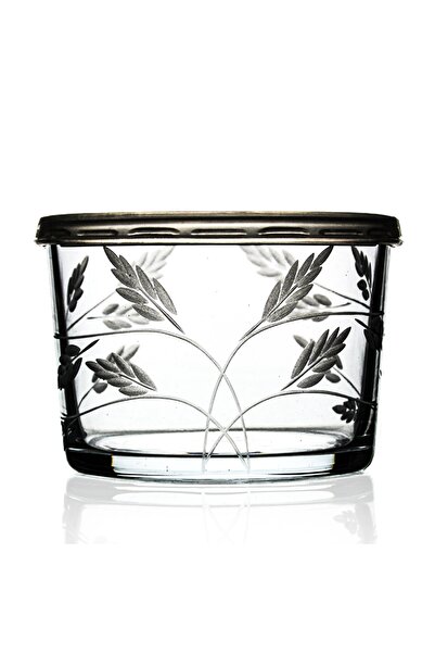 DECOCIA وعاء مربى شفاف مغطى مكون من 3 قطع مع نمط التصوير