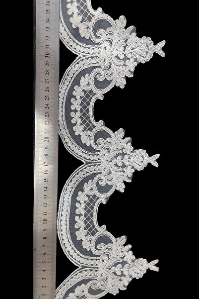 DUAYEN Fransız Dantel Güpür Kral Desen 1 Metre