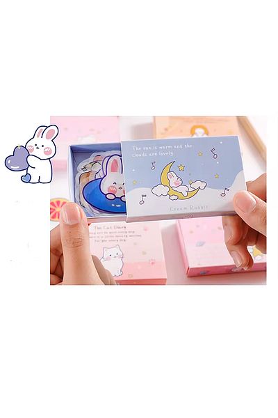 GUGUK 40 Pieces Cute Rabbit Sticker Set - Bullet Journal (Ggk-Zu003)