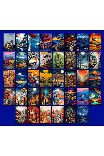 TELLGRAF مجموعة بطاقات بريدية تحت عنوان المناظر الطبيعية (10x15 سم 38 قطعة)