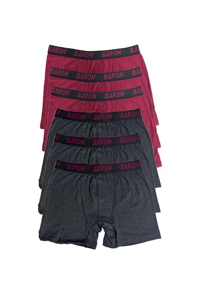 Modaley Giyim 6 τεμαχίων Economic Ανδρικό Boxer Smoked-burgundy -my0001