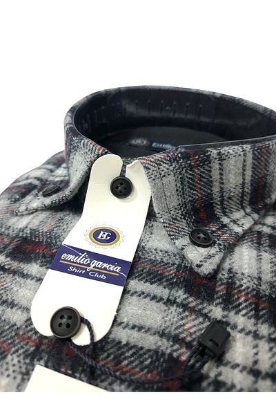 Emilio GARCİA Men's Lumberjack Shirt Thick Winter Double Pocket Buttoned