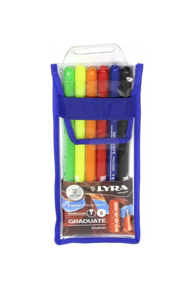 LYRA Graduate Fineliner Kalem Seti 0,5mm - 6 Renk