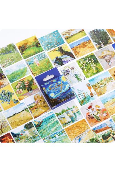 GUGUK Van Gogh Themed 45 Pieces Sticker Set - Bullet Journal