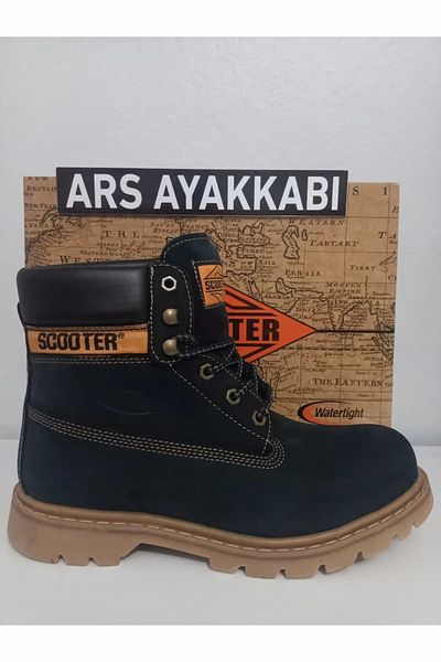 Scooter M5130 Snow Boots Watertight Waterproof New Season Leather Navy Blue Boots