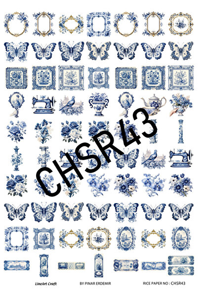LİNEART Chino Serisi Pirinc Dekopaj Kagıdı  29X42cm No:CHSR43