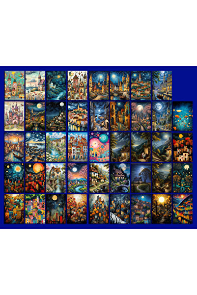 TELLGRAF İlginç Evler Temalı Kartpostal Seti (10x15 cm 44 Adet)